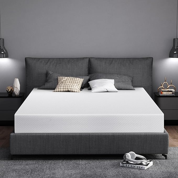 Extra Firm Mattress Queen Size 8 Inch with Tencel Cover, Premier Cool Green Tea/Gel Memory Foam-Mattress in Box, Medium Firm/Extra Firm High-density Mattresses for Back Pain, CertiPUR-US,80'' x 60''