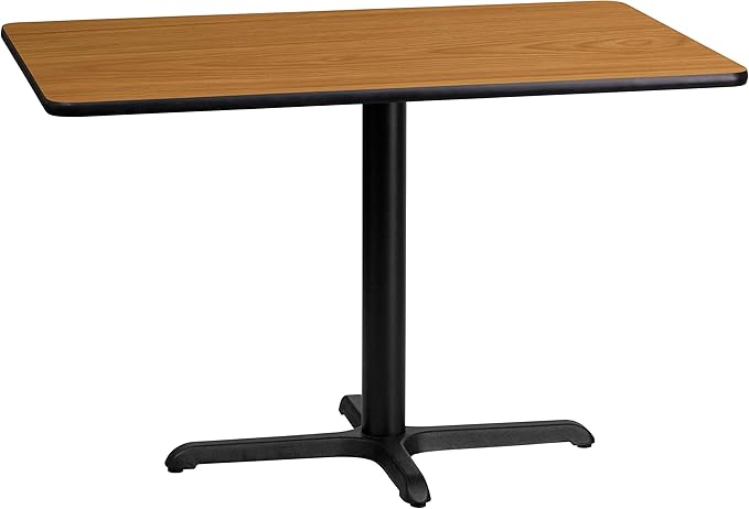 Flash Furniture Graniss 24'' x 42'' Rectangular Natural Laminate Table Top with 23.5'' x 29.5'' Table Height Base