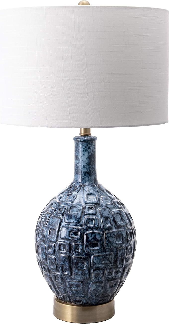 nuLOOM MCT25AA Tucson 28" Ceramic Table Lamp, Height, Blue
