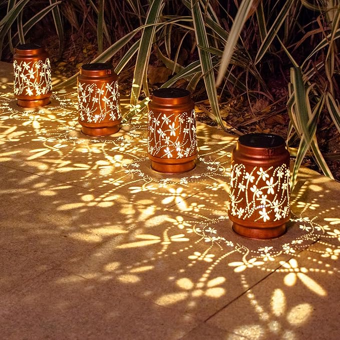Mothers Day Gifts, 2 Pack Dragonfly Birthday Gifts for Women Mom Grandma Solar Lanterns Outdoor Waterproof Garden Decor Hanging LED Decorative Light for Patio Yard Lawn Gardening Gifts