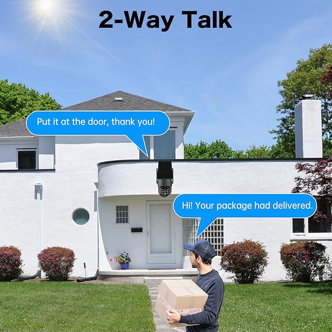 Solar Security Cameras Wireless Outdoor, 5G/2.4G Solar WiFi Cameras for Home Security, Solar Powered Outside Camera Wireless,Human Detection, Color Night Vision, 2-Way Talk (black02)