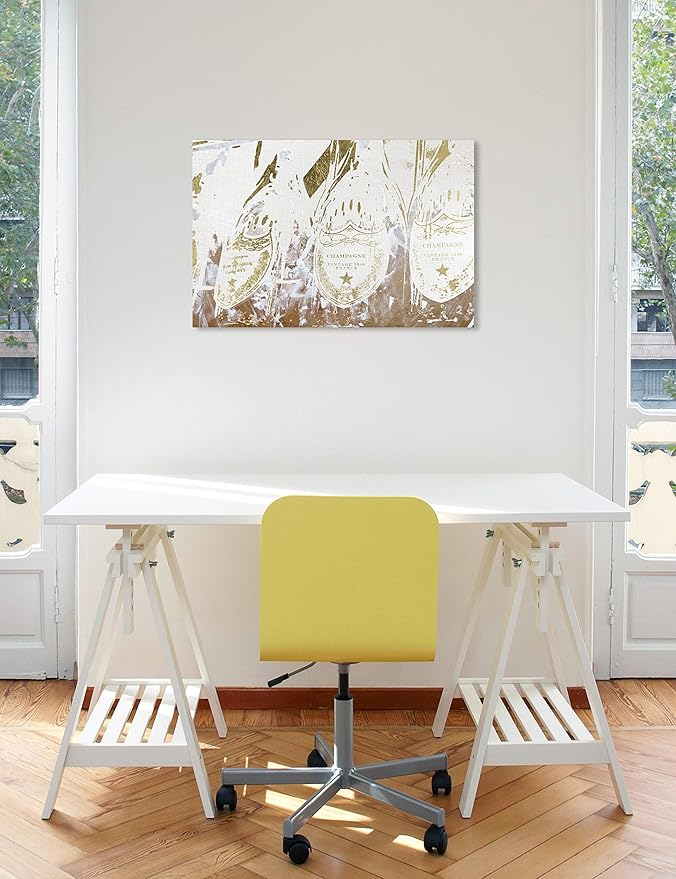 The Oliver Gal Artist Co. Drinks and Spirits Wall Art Canvas Prints 'Vintage Champagne Gold'