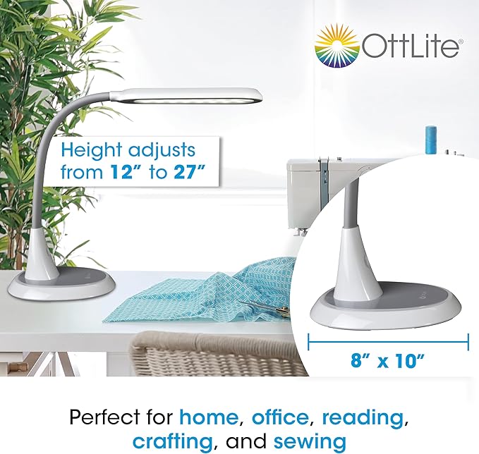 OttLite Wellness Series® Wide Area Dimmable LED Table Lamp