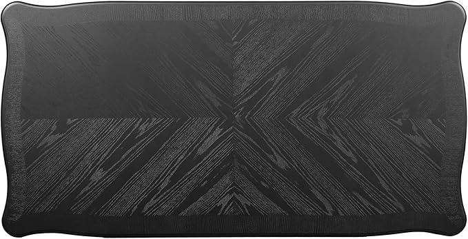 Furniture of America Seabliss Glam Solid Wood 84-inch Dining Table with Turned Fluted Legs, Seats up to 6, for Home, Kitchen, Living Room, Black