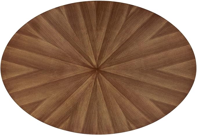 Modway Crossroads 63" Oval Wood Dining Table, Walnut