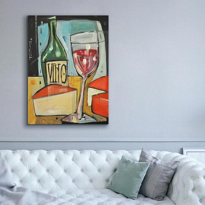 Epic Graffiti 'Red Wine And Cheese' by Tim Nyberg, Canvas Wall Art, 40"x54"
