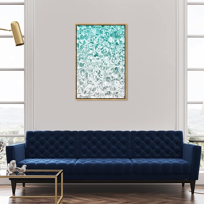 The Oliver Gal Artist Co. Nautical and Coastal Wall Art Framed Canvas Prints 'Clear Aqua Waters' Coastal