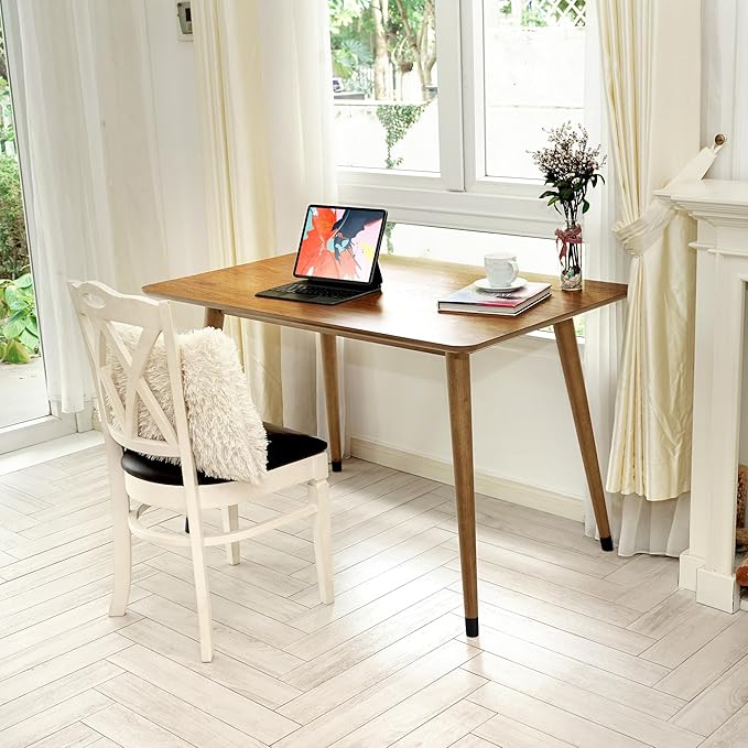 Acacia Wilma 48" Solid Wood Dining/Kitchen Table - Natural Oak, Perfect for Dining Room, Patio, or Work Desk