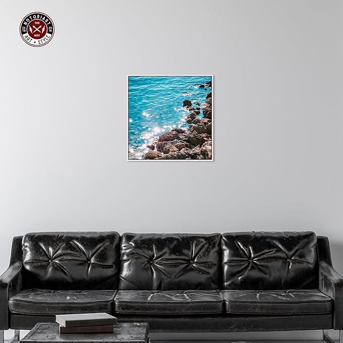 Italian Summer Landscape Photography Canvas Wall Art by Notoriart, White Floater Frame, 24"x24"