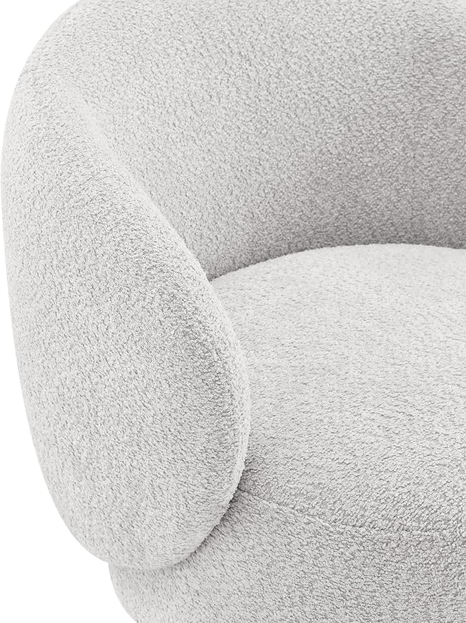 Swivel Accent Chair Modern Round Barrel Armchair Upholstered Performance Fabric for Bedroom Reading Waiting Living Room