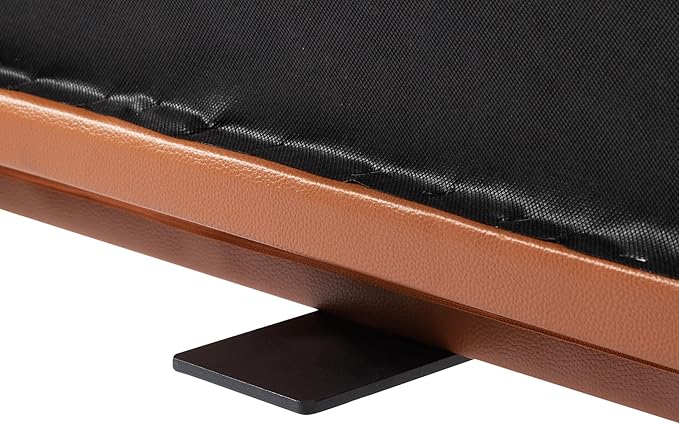 Futon Sofa Bed, Convertible Futon Couch with Adjustable Backrest, 68.31” Folding Sofa Bed with 2 Pillows & Metal Legs, Sleeper Loveseat with Armrest for Home Office, Brown