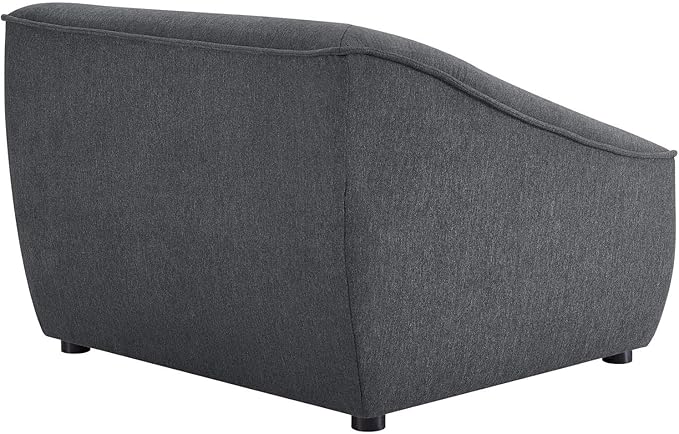 Modway Comprise Fabric Upholstered Sectional, Armchair, Charcoal