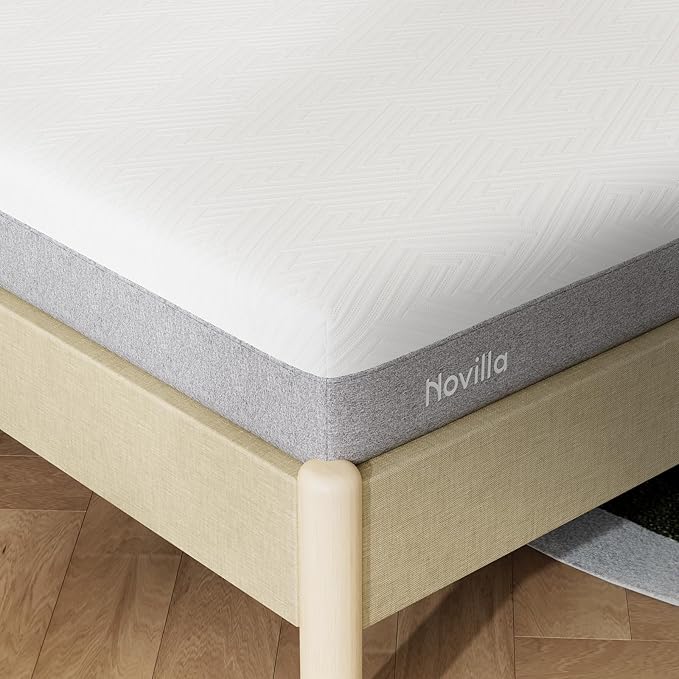 Novilla Mattress Queen, Cooling Gel Memory Foam Mattress 6 Inch for Contour Support & Pressure Relieving，CertiPUR-US Certified Foam