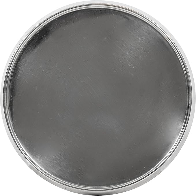 Kate and Laurel Sanzo Modern Pedestal Side Table; 9 x 9 x 23; Silver; Decorative End Table with Sleek Tabletop