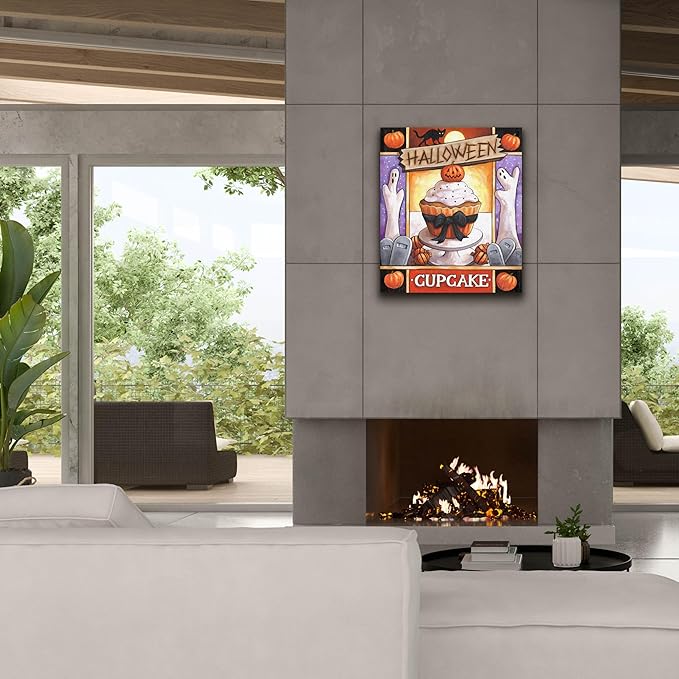 Epic Graffiti 'Halloween Cupcake' by Cathy Horvath-Buchanan Canvas Wall Art, 26" x 30"