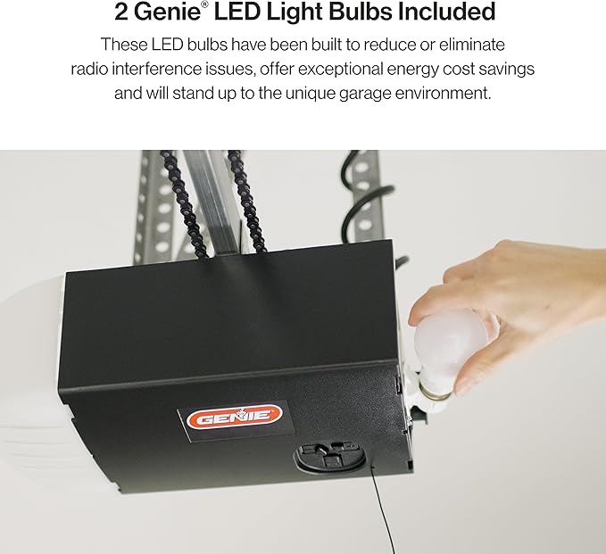 Genie Chain Glide Connect Essentials Smart Garage Door Opener - Reliable Chain Drive Opener With LED Lighting- Compatible with Alexa, SmartThings, Brilliant Smart Home