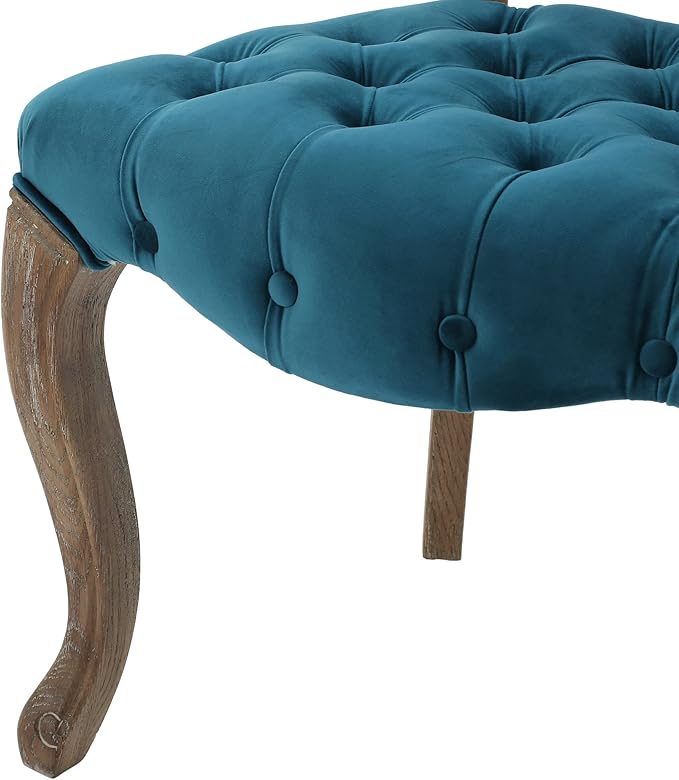 Christopher Knight Home Bates Tufted Velvet Fabric Dining Chairs, 2-Pcs Set, Dark Teal