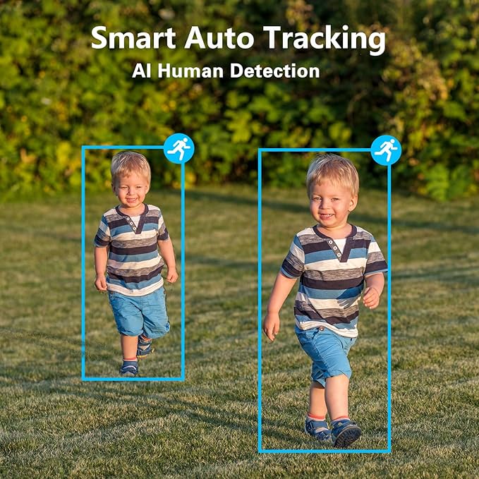 3 in 1 Outdoor Indoor Camera, 3MP Wired Pan/Tilt Security Wi-Fi Camera, Free AI Detection, Motion Tracking, 360° View, Color Night Vision, 2 Way Audio, 32GB Local Storage, No Subscription