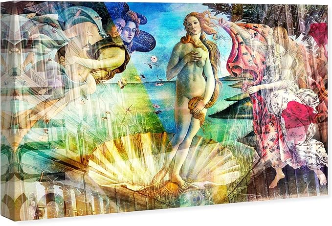The Oliver Gal Artist Co. Spiritual and Religious Wall Art Canvas Prints 'Birth of Venus - Botticelli' Zodiac