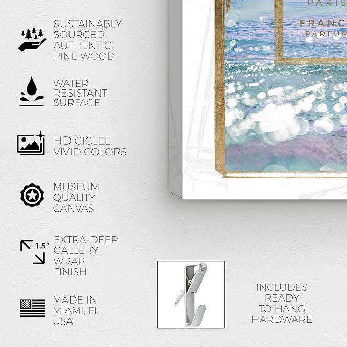 Oliver Gal Fashion and Glam Wall Art Canvas Prints 'Blush Ocean Spray Perfume' Perfumes