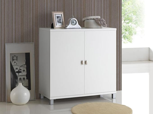 Baxton Studio Marcy Modern & Contemporary Wood Entryway Handbags or School Bags Storage Sideboard Cabinet, White