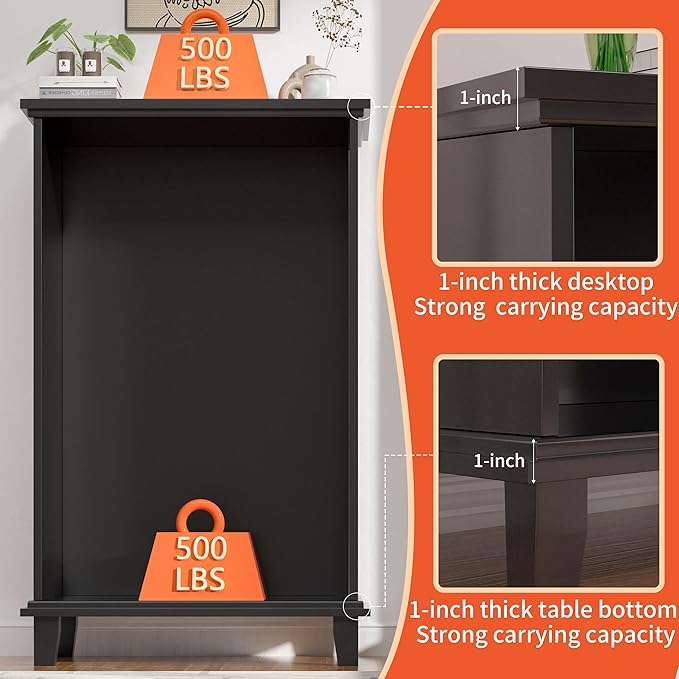 Black Dresser for Bedroom,Tall Dresser with Silent Drawer Slide,Wooden Chest of Drawers 5 Drawers,Storage Tower for Bedroom,Hallway, Entryway