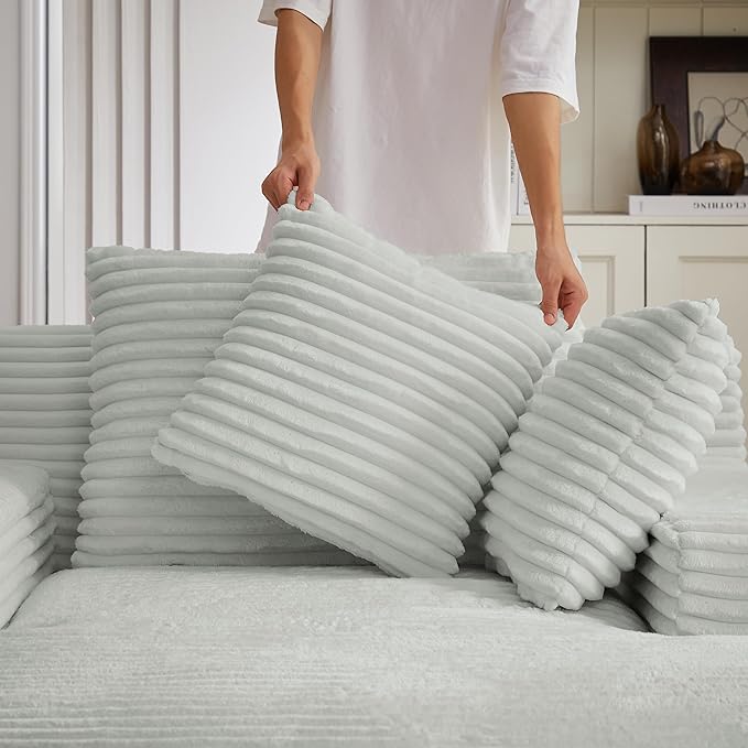 49.2" Oversized Chaise Lounge Daybed Plush Corduroy Upholstered Boneless Memory Foam Cloud Couch Sofabed, Lazy Lounger Chairs with Deep Seat, No Assembly Required Cloud Comfy Couches for Living Room