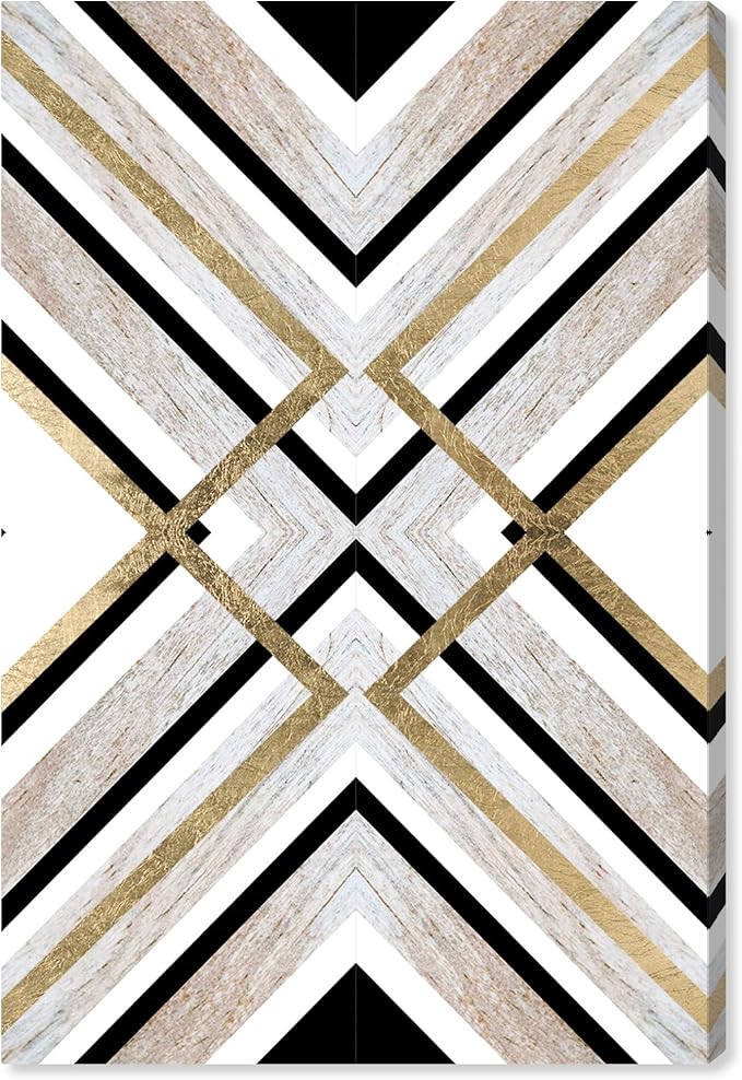 Oliver Gal Earthy Lux | Premium Canvas Print. the Abstract Wall Art Decor Collection by Oliver Gal Gallery Wrapped, 20" x 30", Black