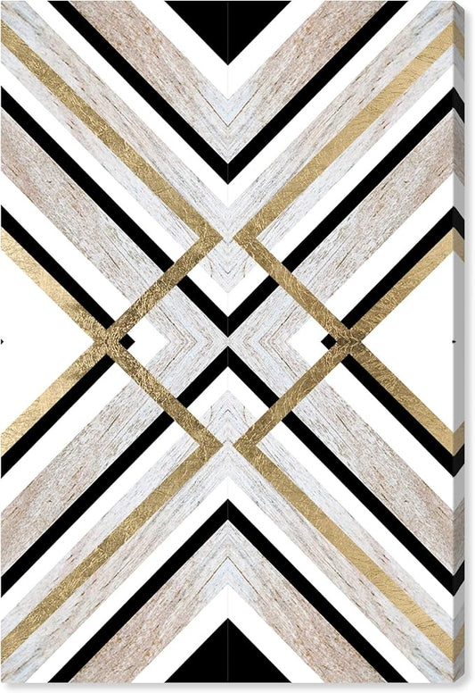Oliver Gal Earthy Lux | Premium Canvas Print. the Abstract Wall Art Decor Collection by Oliver Gal Gallery Wrapped, 16" x 24", Black