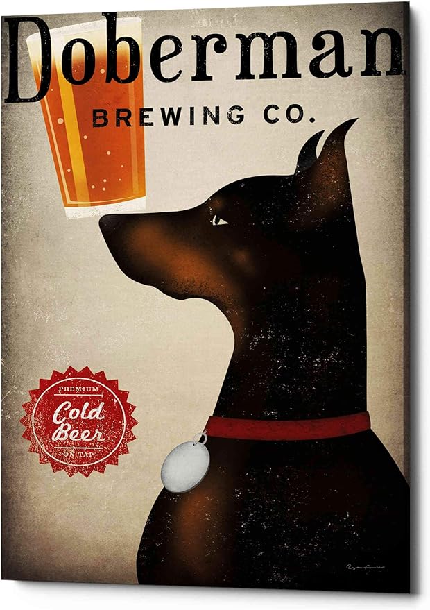Epic Graffiti 'Doberman Brewing Company' by Ryan Fowler, Canvas Wall Art, 40"x60"