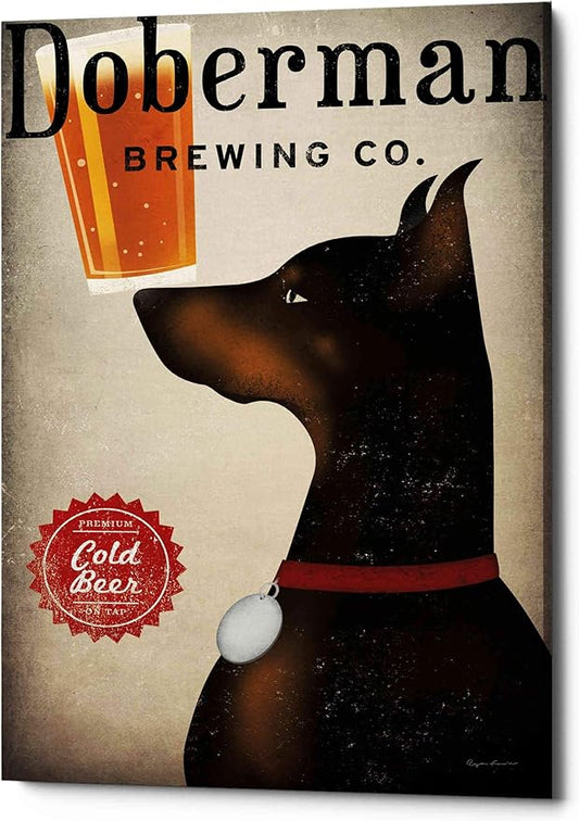 Epic Graffiti 'Doberman Brewing Company' by Ryan Fowler, Canvas Wall Art, 12"x18"
