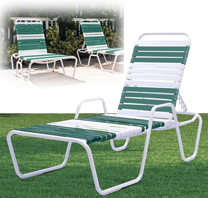 LukLoy 2" Wide 20ft Long Vinyl Straps for Patio Chairs Repair DIY + 20 Rivets, Replacement Straps for Lawn Chairs Patio Garden Balcony Outdoor Lounge Dining Furniture Repair, Dark Green