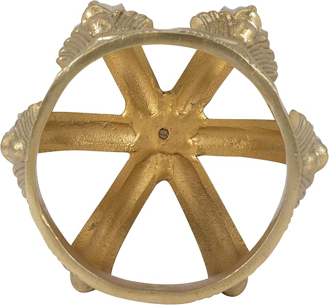 Sagebrook Home 7-Inch Gold Metal Crown Decor - Luxurious Aluminum Home Accent, Elegant Decorative Object for Royal Charm