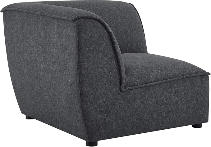 Modway Comprise Fabric Upholstered Sectional, Corner Chair, Charcoal