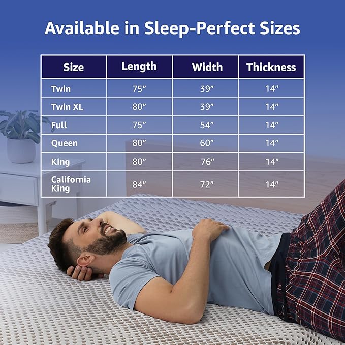 ROOST SLEEP 14-Inch Full Mattress, Copper Gel Cooling for Hot Sleepers & Back Pain Relief, Medium Firm Hybrid, Made in USA, CertiPUR-US Certified, Bed in a Box