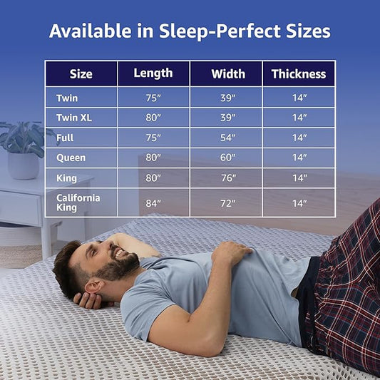 ROOST SLEEP 14-Inch Full Mattress, Copper Gel Cooling for Hot Sleepers & Back Pain Relief, Medium Firm Hybrid, Made in USA, CertiPUR-US Certified, Bed in a Box