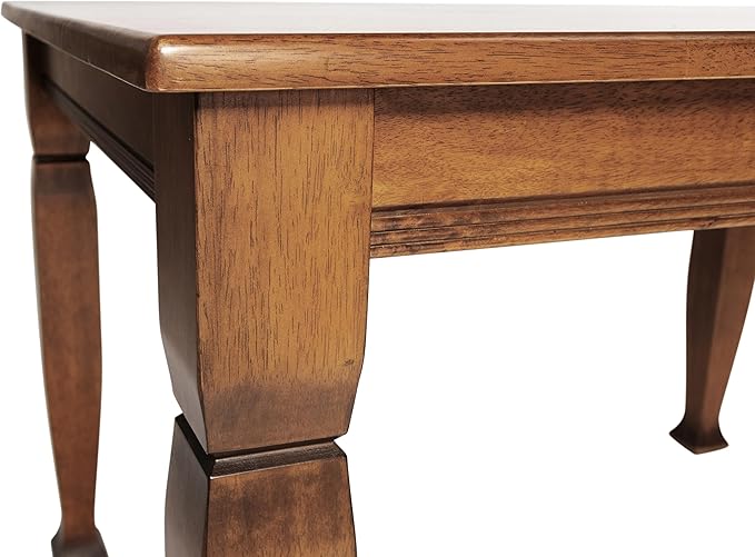 Taylor & Logan Lennox 47" Solid Wood Dining Table in a Walnut Matte Finish, Seating for 4, Stylish Turned Wooden Legs, Perfect for Hosting or Everyday Meals