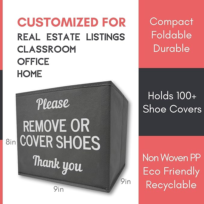 Shoe Covers Box | Disposable Shoe Bootie Holders For Open Houses