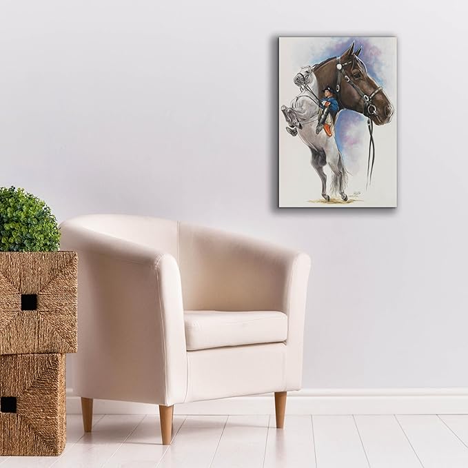 Epic Graffiti 'Lippizaner' by Barbara Keith, Canvas Wall Art, 18"x26"