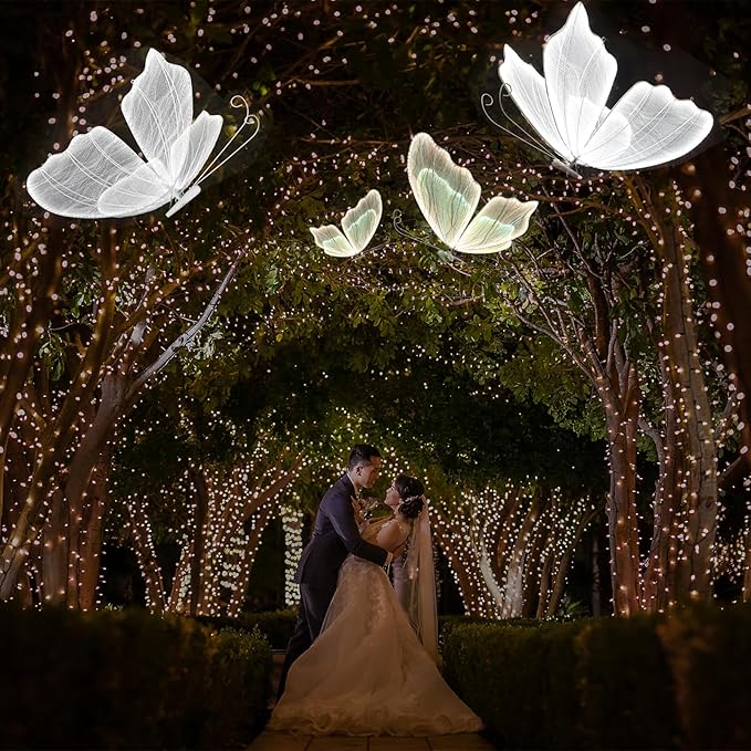 Wedding Butterfly Floor lamp Creative Butterfly Ceiling Lamp Butterfly Hanging Decoration Props for Wedding Party Events, 80CM/31.5INCH