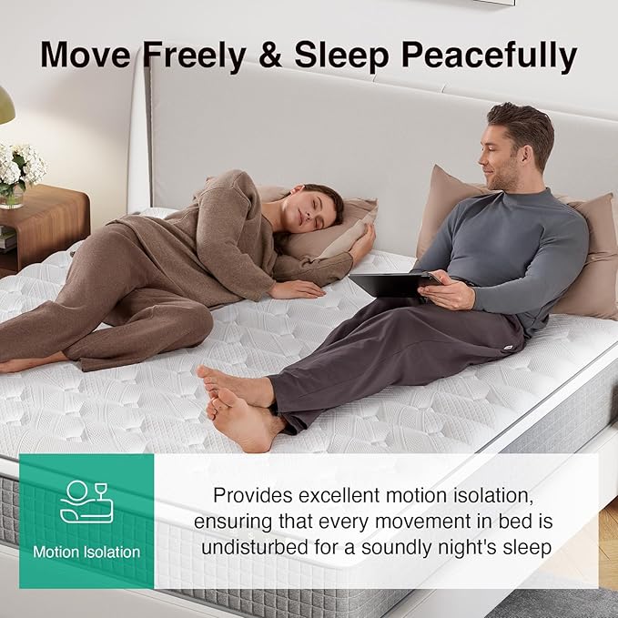 Novilla 10 Inch Full Mattress,Hybrid Mattress Full Size with Pocketed Coils & Gel Memory Foam,Cool-Touch Nylon Cover for Contour Support & Spinal Alignment Mattresses in a Box CertiPUR-US Certified