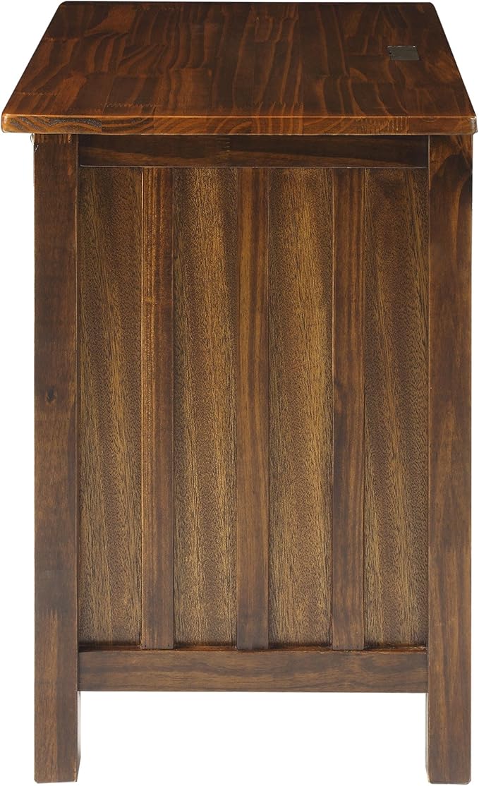 Casual Home Vanderbilt Nightstand with USB Ports-Warm Brown, 24"L x 17"W x 27"H