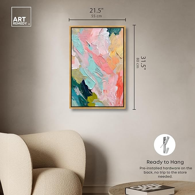 Art Remedy Pastel Layers Canvas Pastel Wall Art, Gold Frame, 20" x 30"