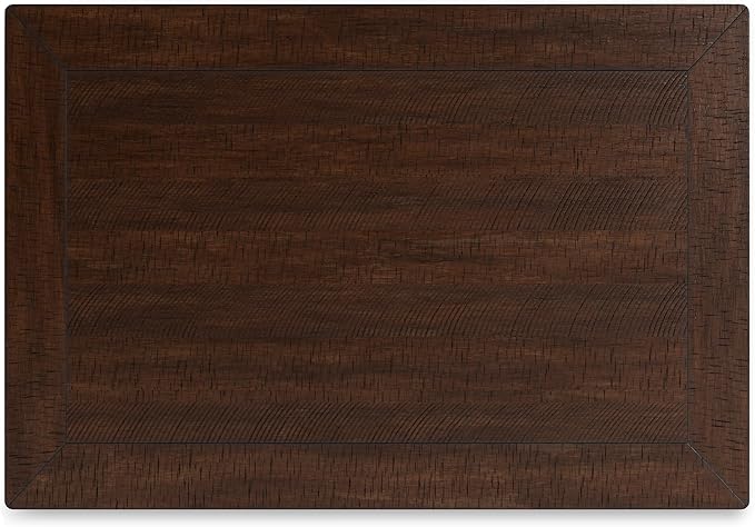 Signature Design by Ashley Valebeck Rectangular Dining Room Table, 4 Drawers, 2 Open Shelves, Wine Rack, Wood, 60" W x 40" D x 36.13" H, White & Brown
