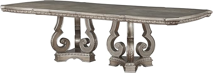 Acme Northville Dining Table, Antique Champagne