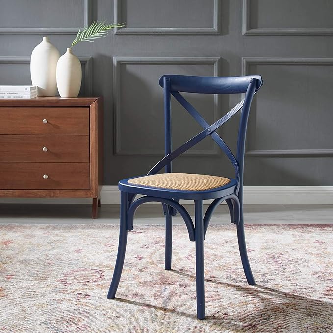 Modway Gear Dining Side Chair, Midnight Blue