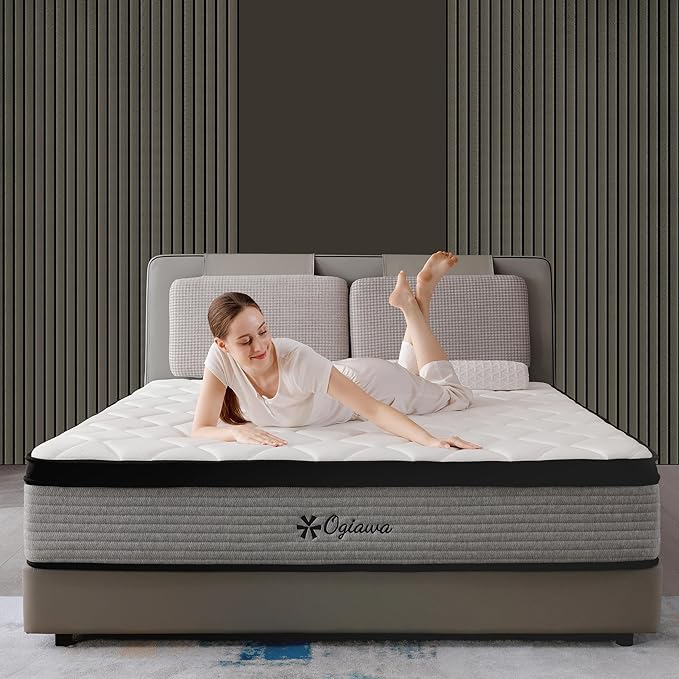 Twin Mattress | 10 Inch Twin Size Hybrid Mattresses in a Box | Medium Firm Memory Foam and Individual Pocket Springs | Fiberglass Free Bed Mattres | Breathable | CertiPUR-US