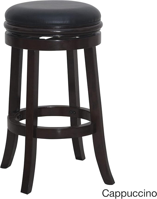 Boraam Bar Height Backless Swivel Bar Stool - Black/Cappuccino