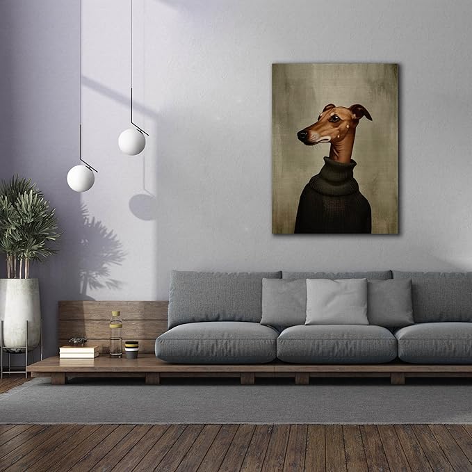 Epic Graffiti 'Green Sweater Dog' by Svetlana Aleynikova Canvas Wall Art, 40" x 54"