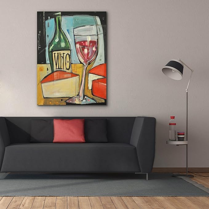 Epic Graffiti 'Red Wine And Cheese' by Tim Nyberg, Canvas Wall Art, 40"x54"